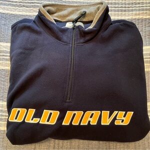 New Old Navy Fleece Pullover 1/4 Zip Jacket - 3XL - Navy Blue